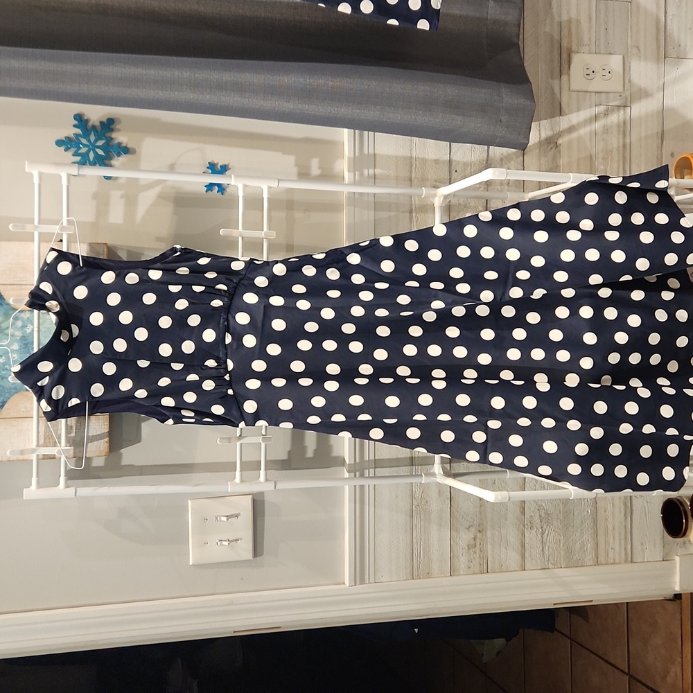 NWT Most of All Women's sz 0 Polka Dot Coralie sleeveless Maxi Dress